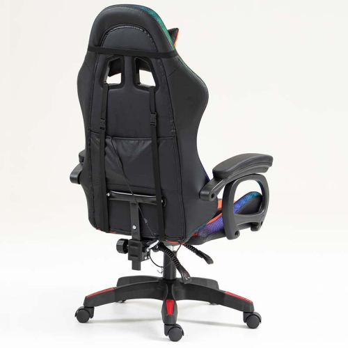 Cadeira PowerGaming LED RGB Preto+Vermelho