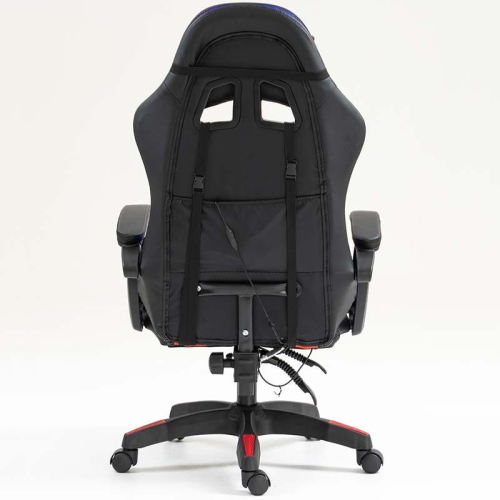 Cadeira PowerGaming LED RGB Preto+Vermelho