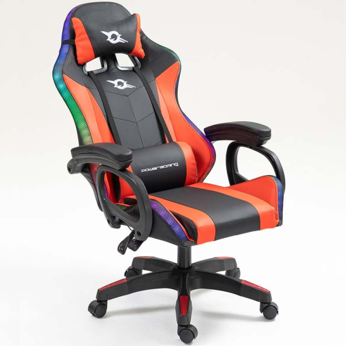 Cadeira PowerGaming LED RGB Preto+Vermelho