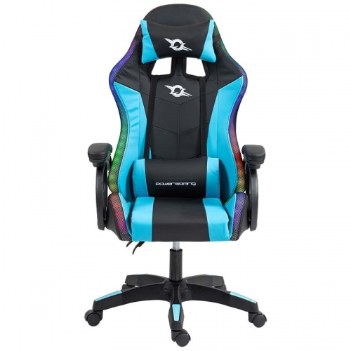 Cadeira PowerGaming LED RGB Preto+AZUL