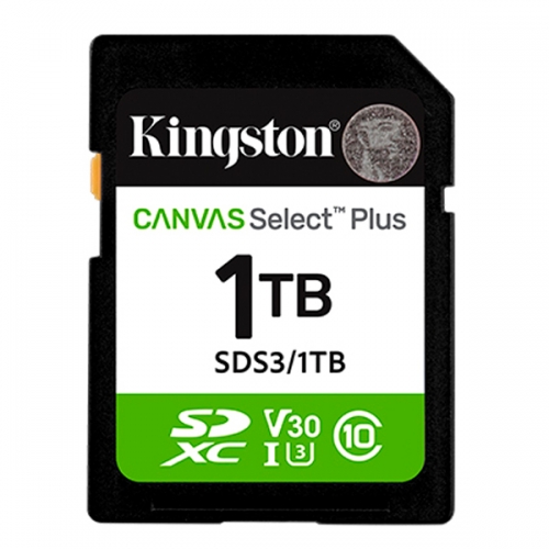 KINGSTON SDCARD 1TB SDXC CANVAS SELECT PLUS GEN3 150MB/s C10 UHS-I U3 V30