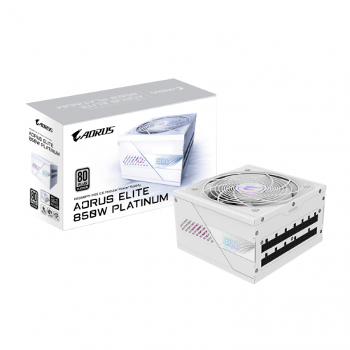 Fonte de Alimentação GIGABYTE PLATINIUM AORUS ELITE 850W ICE ATX BRANCO