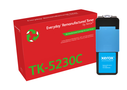 Xerox Everyday Kyocera TK5220/TK5230 Cyan Toner Remanufacturado - Substitui 1T02R9CNL1/1T02R9CNL0/TK5220C/TK5230C