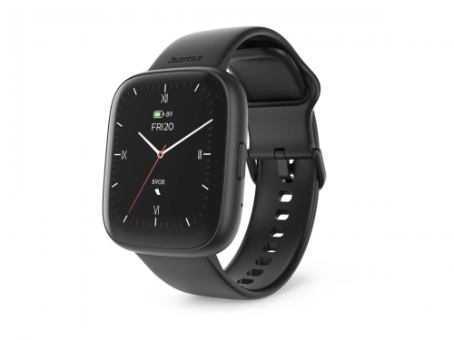HAMA 4000 Smart Watch Phone Function Sleep Analysis Waterproof 46 mm blk