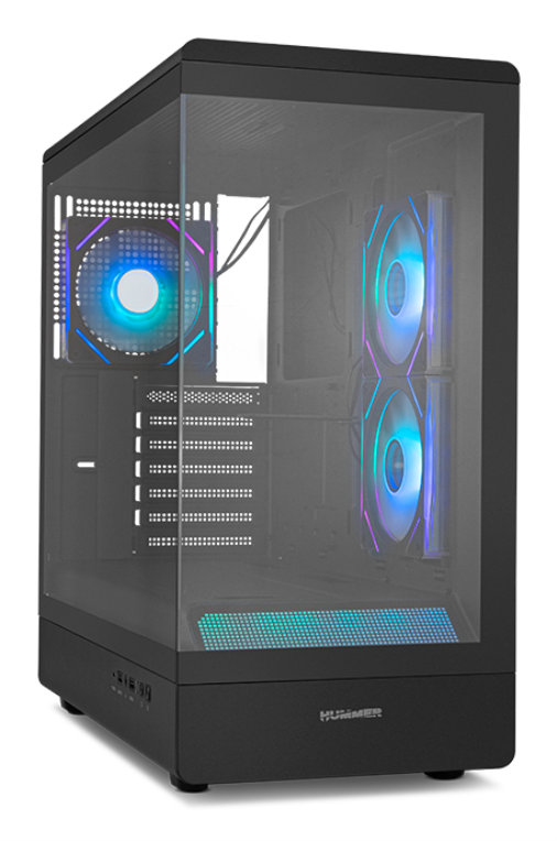 Caixa NOX SEMICaixa FRAMELESS HUMMER SIGNAL ARGB Preto
