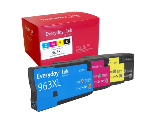 Xerox Everyday HP 963XL Pack de 4 Cartuchos de Tinta Remanufacturados - Substitui 3JA30AE/3JA27AE/3JA28AE/3JA29AE/3JA26AE/3JA23AE/3JA24AE/3JA25AE (Chi