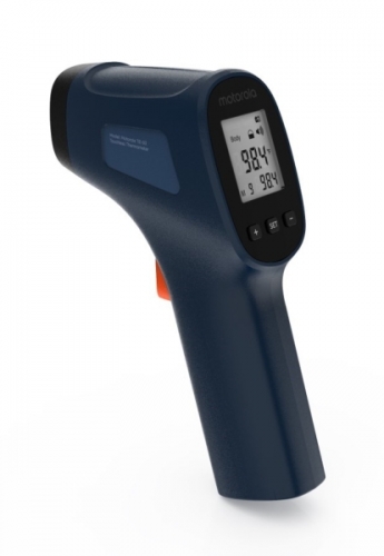 Termómetro sem contacto Motorola Nursery TE 93 - Visor iluminado - Alerta febre - Azul