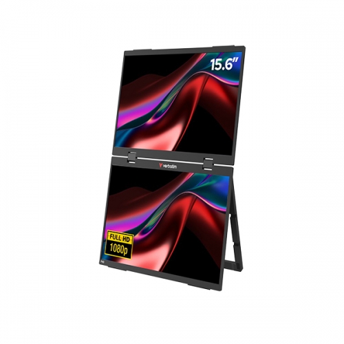 VERBATIM DUAL MONITOR 15.6"IPS FULLHD HDR SPEAKERS