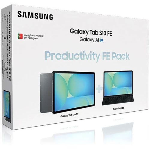 SAMSUNG PACK TAB S10 FE WIFI 128GB PRETO + CAPA TECLADO SLIM TAB S10/S10FE PRETA