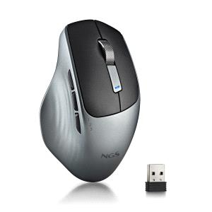 Rato sem fios multimodo NGS 1600 DPI - 6 botões e roda de scroll - Teclas Silenciosas - Preto