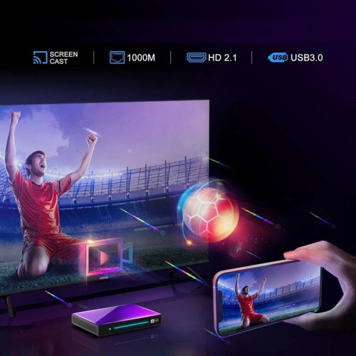 H96 Max M9 RK3576 4GB/32GB Wifi 6 Android 14 Preto - Android TV