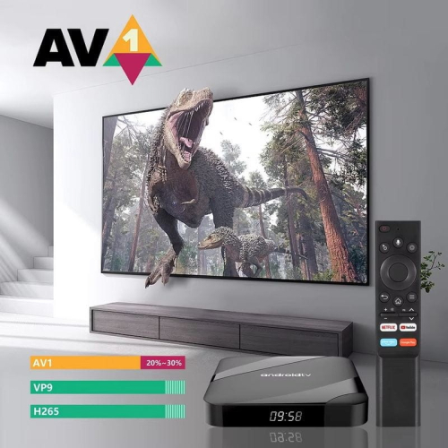 TV98 ATV W2 8K S905W2 4GB/32GB Dual Wifi Android 14 Preto - Android TV