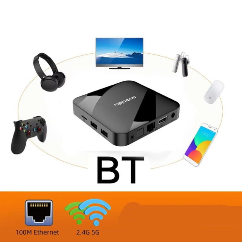 TV98 ATV W2 8K S905W2 4GB/32GB Dual Wifi Android 14 Preto - Android TV