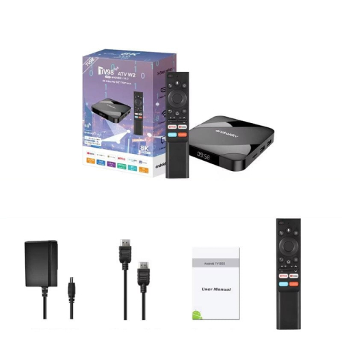 TV98 ATV W2 8K S905W2 4GB/32GB Dual Wifi Android 14 Preto - Android TV