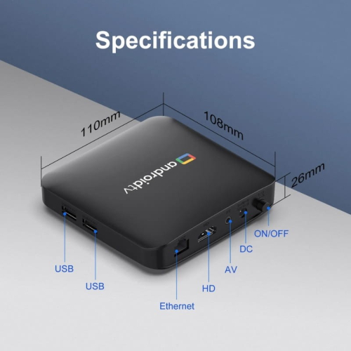 H96 Max S905L3 2GB/8GB 4K WiFi Dual Band Android 14 Preto