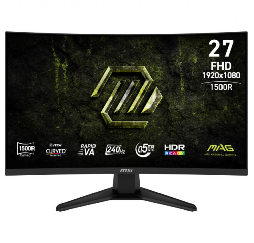 MONITOR MSI MAG 275CF X24 27"1920x1080 FHD 1xDisplayPort 1.2a 2xHDMI 2.0b