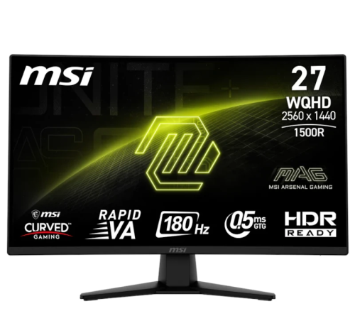 MONITOR MSI MAG 274CQF 27"Rapid VA WQHD Curved 180Hz 0.5ms 2xHDMI2.0 DP