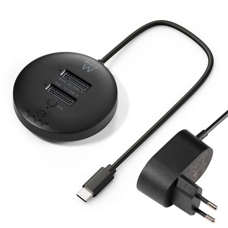 EWENT DOCKING STATION DUPLA USB-C PARA SSD M2 NVME