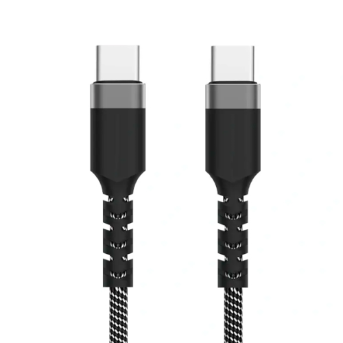 EWENT CABO USB-C 20GBPS 100W 4K/120HZ FABRIC PRETO 1MT