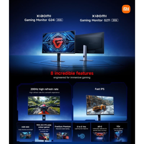 MONITOR XIAOMI GAMING G24i (2026) 23,8 Full HD IPS 200Hz FreeSync Premium