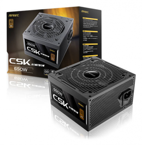 FONTE ALIMENTAÇÃO ANTEC CSK650DC EC 80+ BRONZE ATX PRETO
