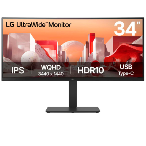 MONITOR LG IPS 34"21:09 CURVO WQHD 60HZ HDMI DP USB-C RJ45 COLUNAS HAS 34BA75QE