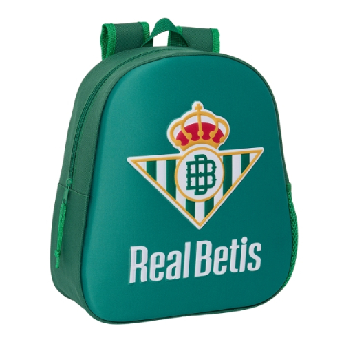 Safta Rea Betis Mochila 3D de 8.64L - Porta-Garrafas - Cartão de Identificação Pessoal - Ombreiras Acolchoadas - 27x33x10cm - Verde