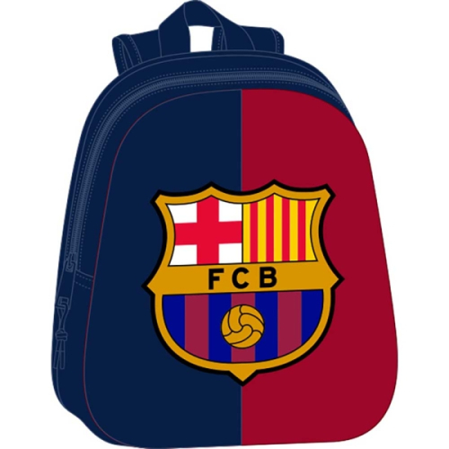Safta F.C.Barcelona Mochila 3D de 8.64L - Porta-Garrafas - Cartão de Identificação Pessoal - Ombreiras Acolchoadas - 27x33x10cm - Vermelho e Azul