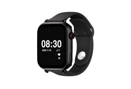Smartwatch infantil Savefamily SaveWatch Plus com GPS e chamadas - IP67 - Botão SOS - Caixa preta - Bracelete em silicone preta
