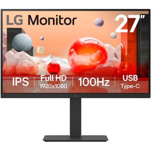 MONITOR LG IPS 27"16:9 FHD HDMI DP USB-C COLUNAS PIVOT 27BA650-B