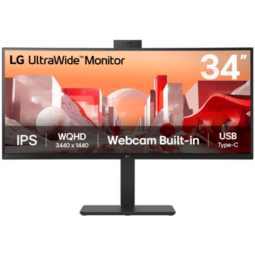 MONITOR LG IPS 34"21:9 CURVO WQHD HDMI DP USB-C COLUNAS HAS WEBCAM 34BA85QE-B
