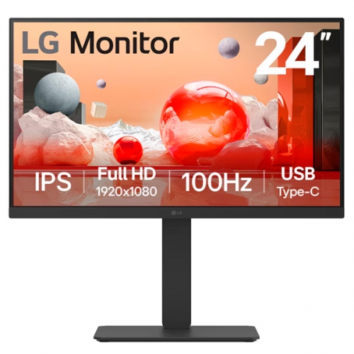 MONITOR LG IPS 24"(23.8") 16:9 FHD HDMI DP USB-C COLUNAS PIVOT 24BA650-B