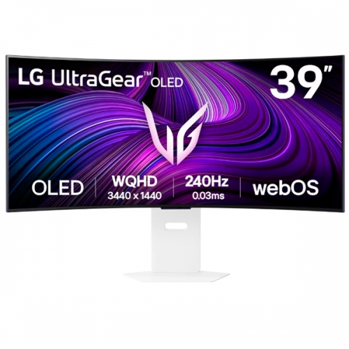 MONITOR LG OLED 39"21:9 CURVO WQHD 240HZ VGA HDMI DP USB-C COLUNAS BRANCO 39GX9