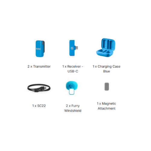 MICROFONE RODE WIRELESS MICRO C BLUE