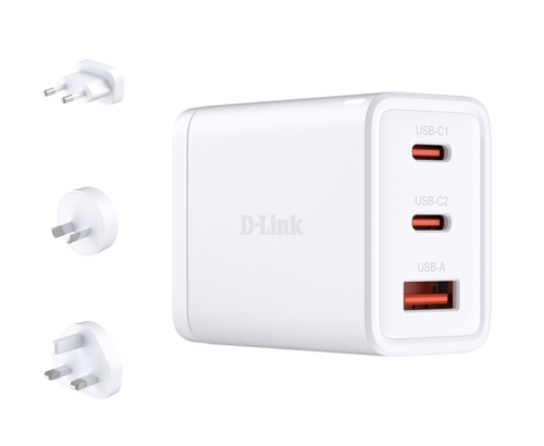 D-LINK CARREGADOR 65W GAN 2 USB-C + 2USB-A