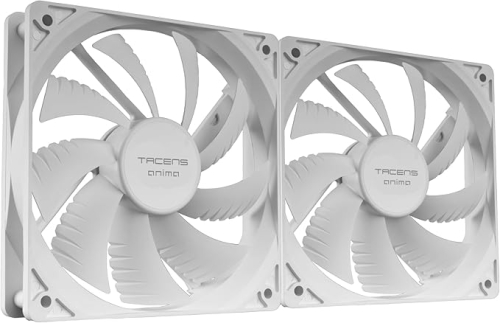 Kit com 2 ventoinhas Tacens Anima AF12X2 de 120 mm - Rolamentos Fluxus - Branco
