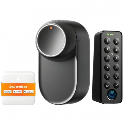 SwitchBot Ultra 3 em 1 com painel de controlo Hub Mini Matter e teclado Keypad - Fechadura inteligente