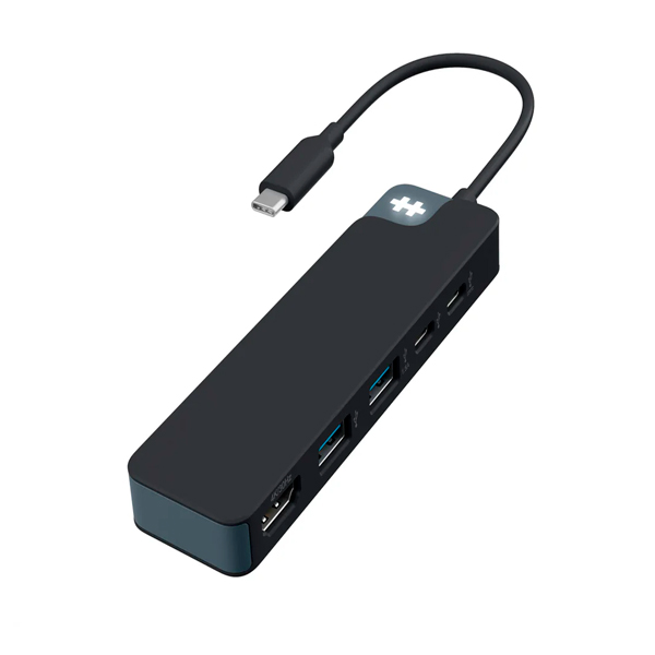 HYPER DOCK 4K DRIVEFLEX 1xHDMI 2xUSB-C 2xUSBA3 PRETO PD100W LOGO C/LED