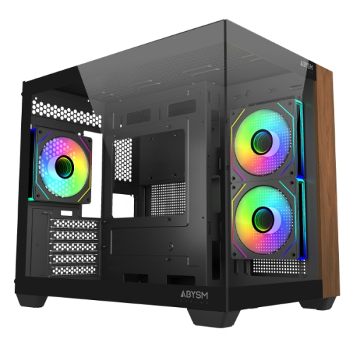Caixa Abysm Danube Sava Nature 285C Preto ARGB Micro ATX/ITX
