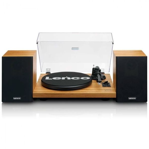 LENCO GIRA-DISCOS VINYL C PRE.AMPLIFIC. E CONJUNTO DE COLUNAS MADEIRA
