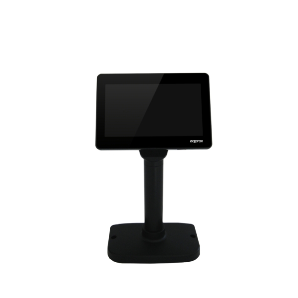 Approx Visor de Cliente LCD para TPV - 7"- Altura Regulavel - Preto