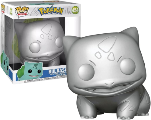 Funko Pop Games:Pokémon - Bulbasaur (Metallic Silver - Super Sized) 454