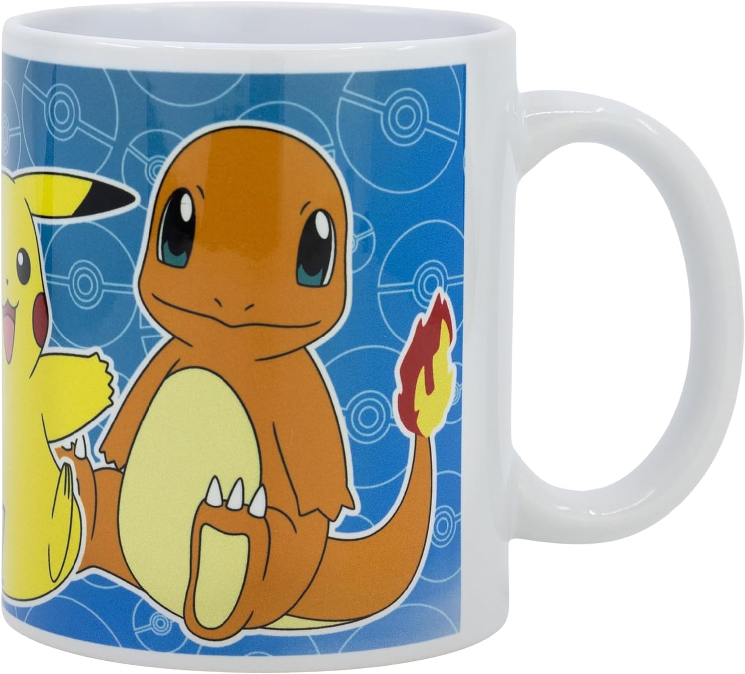 Caneca Cerâmica com Sublimação 325ml - Pokemon (Pikachu / Eevee / Charmander)