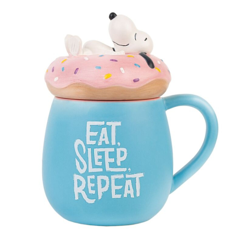 Caneca 3D 500ml + Tampa - Snoopy:Eat Sleep Repeat