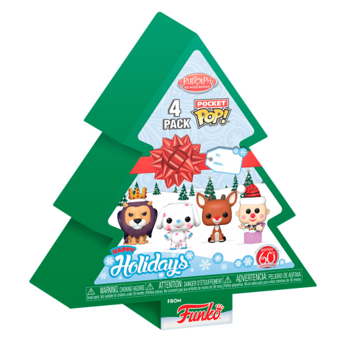 Funko Pocket POP!:Tree Holiday Box - Rudolph (4-Pack)