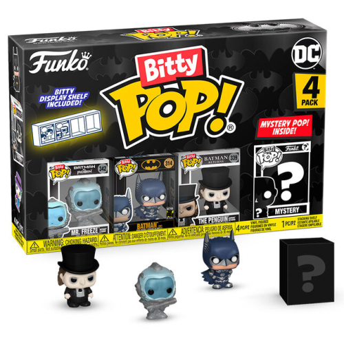 Funko Bitty POP! 4-Pack:DC Comics - Batman 85th Anniversary (Mr. Freeze + Batman + The Penguin + Mistery POP!)