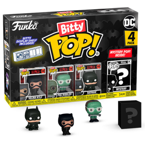 Funko Bitty POP! 4-Pack:DC Comics - Batman 85th Anniversary (Selina Kyle + Batman + The Riddler + Mistery POP!)