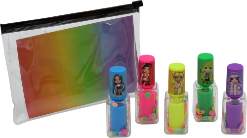 Conjunto 5 Marcadores em Forma de Verniz - Rainbow High