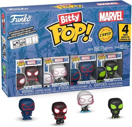 Figura Funko Bitty POP! 4-Pack - Marvel:Miles Morales / Ghost Spider / Spider-Man 2099 / Spider-Man Stealth Suit