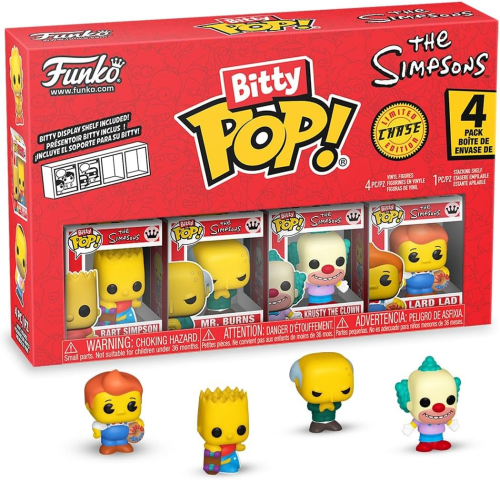 Figura Funko Bitty POP! 4-Pack - The Simpsons:Bart Simpson / Mr. Burns / Krusty the Clown / Lard Lad